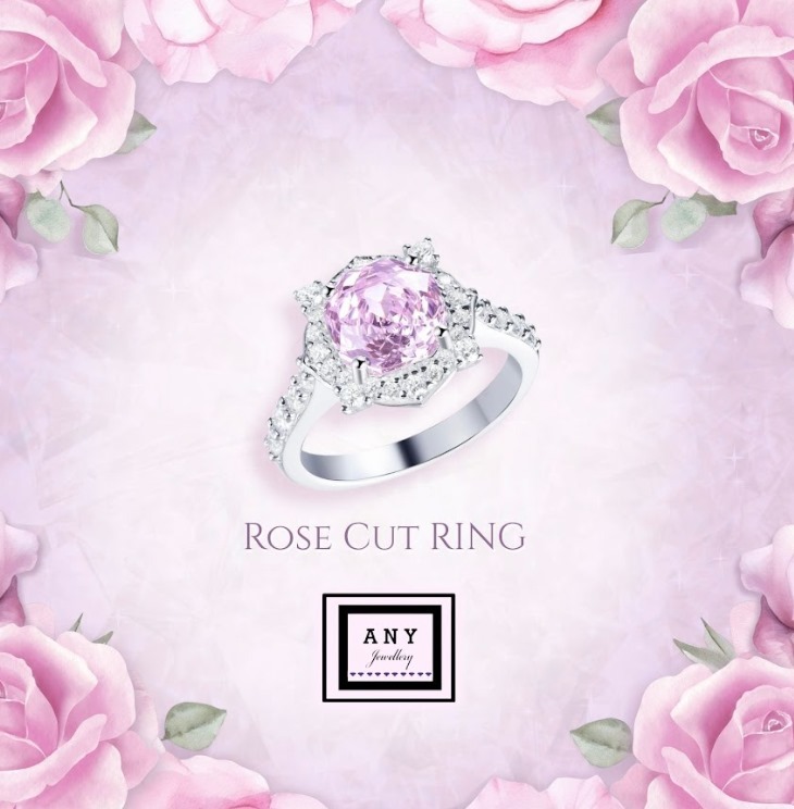 (4320) ANY JEWERLRY - R6809 Rose Cut Ring (可選尺寸)