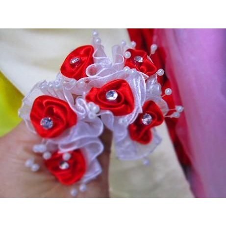 襄鑚紗捲玫瑰花~手做婚禮小物-DIY包裝材料