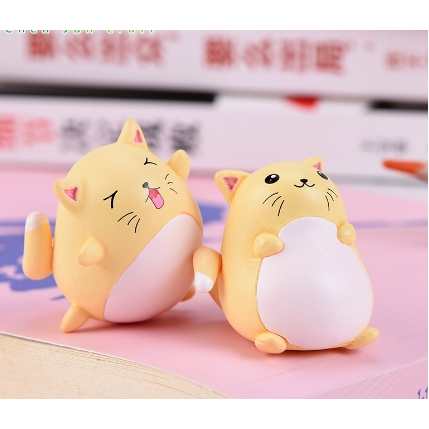 【台灣現貨速發】可爱小搗蛋猫 卡通肥猫｜公仔 多肉植物 迷你園藝 微景觀擺件 造景裝飾公仔