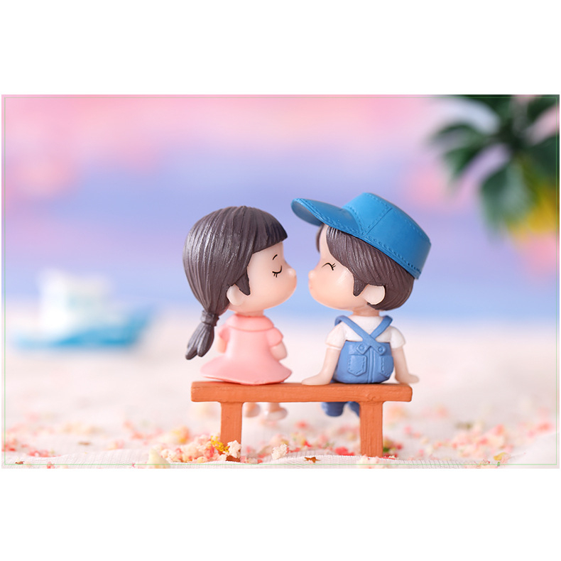 【台灣現貨速發】情侶公仔 學生 情人 婚紗｜公仔 多肉植物 迷你園藝 盆栽裝飾 微景觀擺件造景裝飾公仔