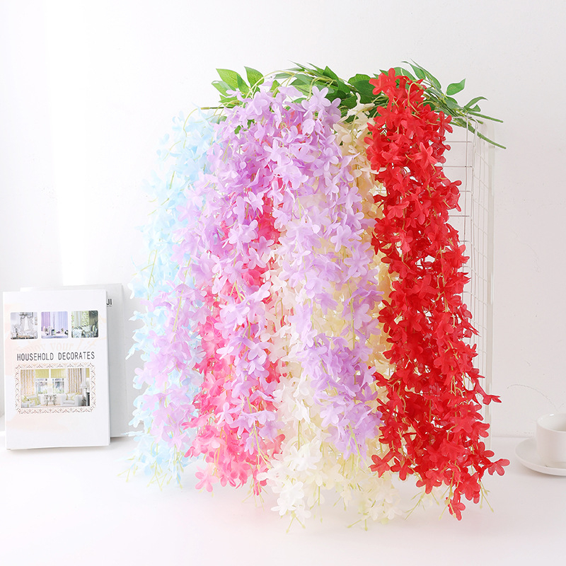 【台灣現貨速發】丁香垂藤花串｜仿真 人造花 垂藤 人造垂葉 仿真藤條花藤 人造仿真植物 創意仿真植物 垂葉壁掛 裝飾