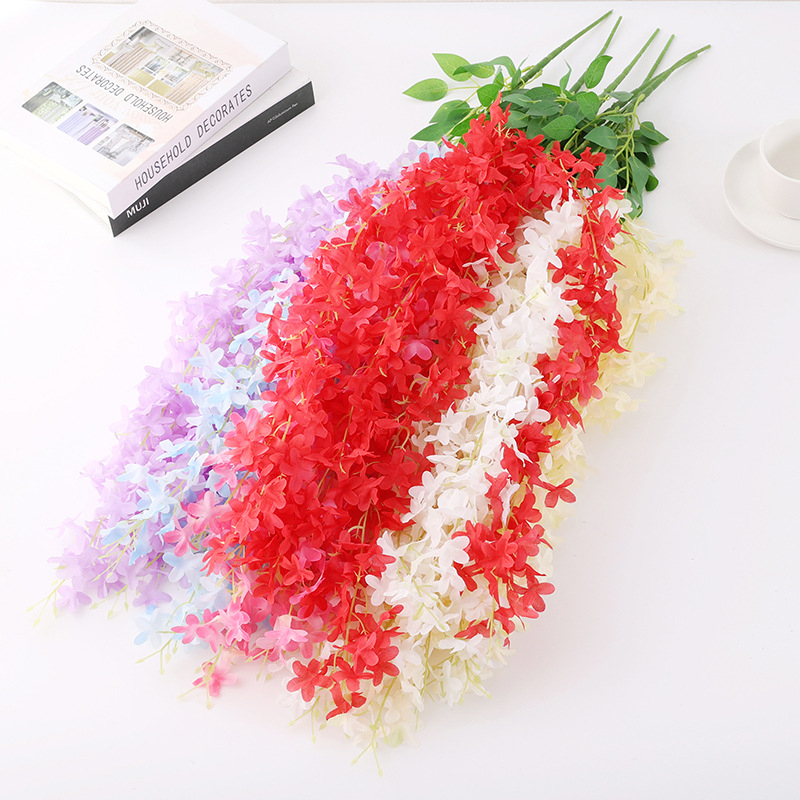【台灣現貨速發】丁香垂藤花串｜仿真 人造花 垂藤 人造垂葉 仿真藤條花藤 人造仿真植物 創意仿真植物 垂葉壁掛 裝飾