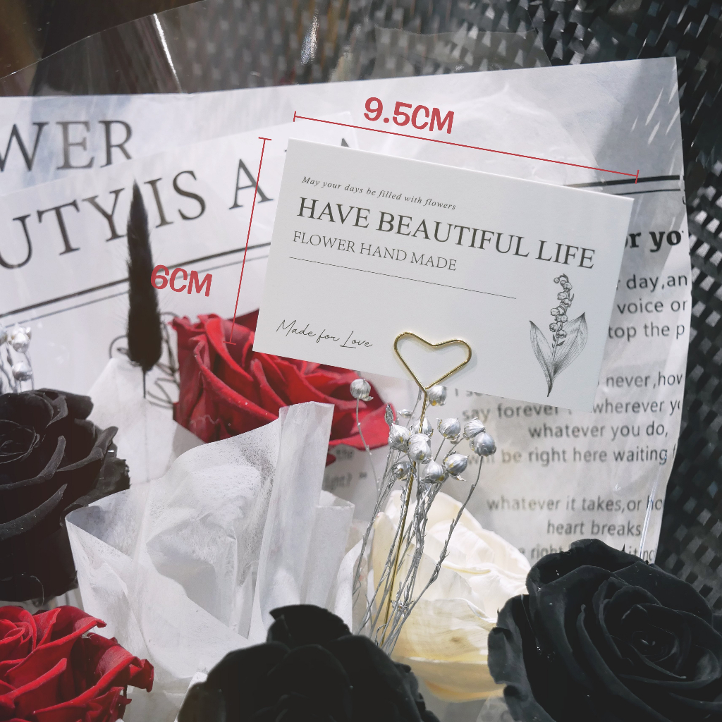 【台灣現貨速發】小卡片 簡約卡片｜❗️最低２元｜ 印字卡片 花卡 禮品卡