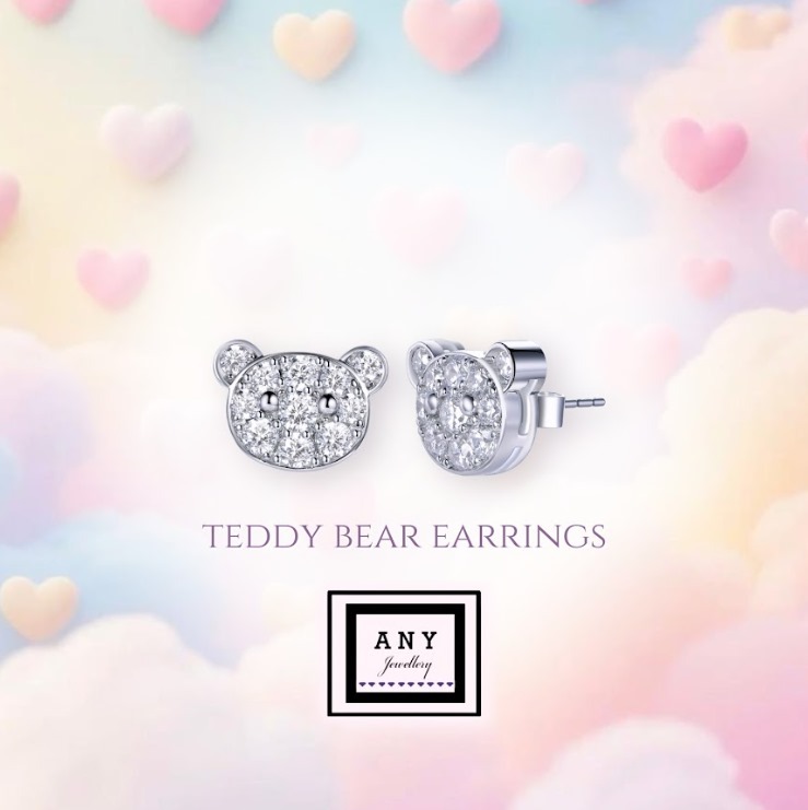 (4325) ANY JEWERLRY - E4018 Bear Bear Earrings