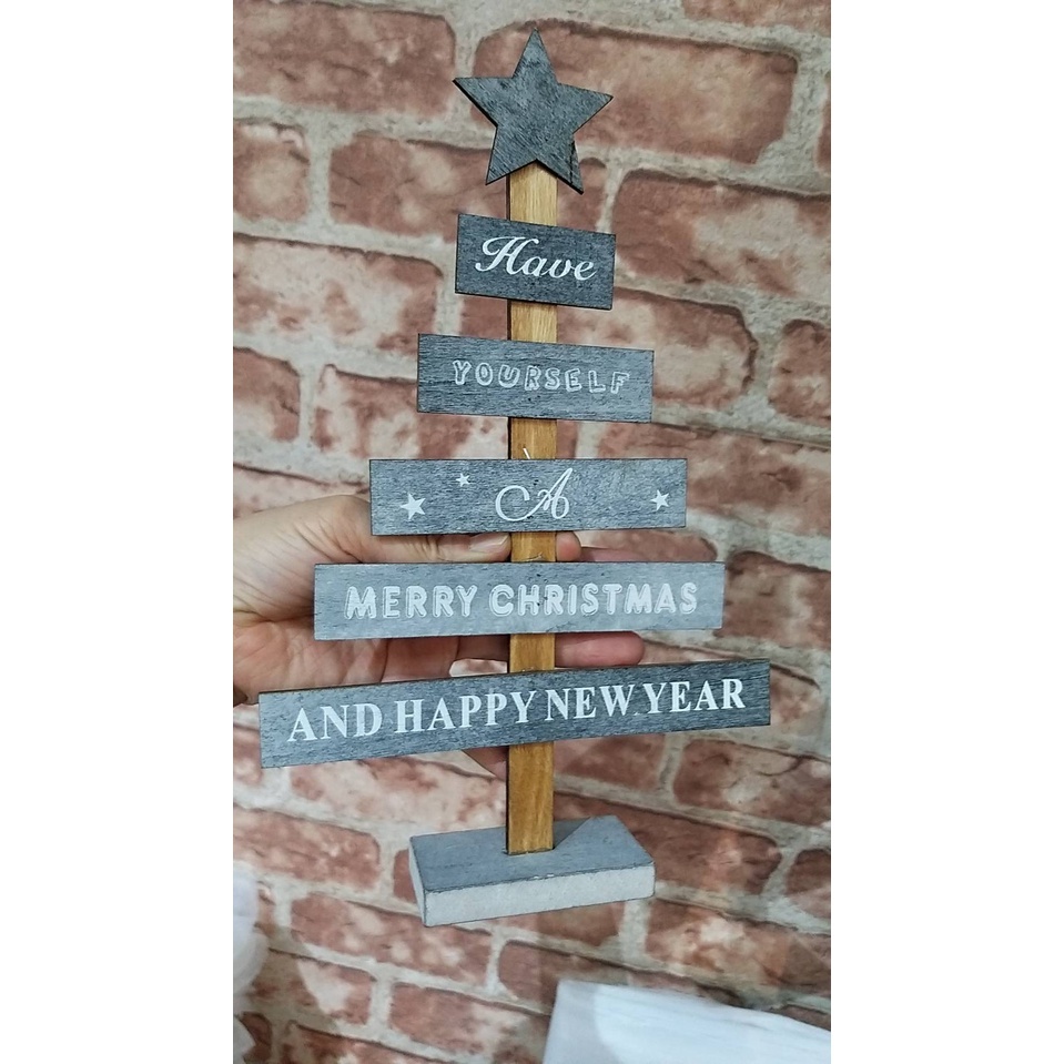 【台灣現貨速發】 聖誕樹 木片 樹 聖誕 木質聖誕樹 ｜裝飾