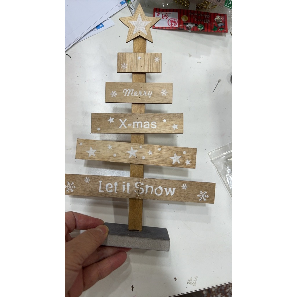 【台灣現貨速發】 聖誕樹 木片 樹 聖誕 木質聖誕樹 ｜裝飾