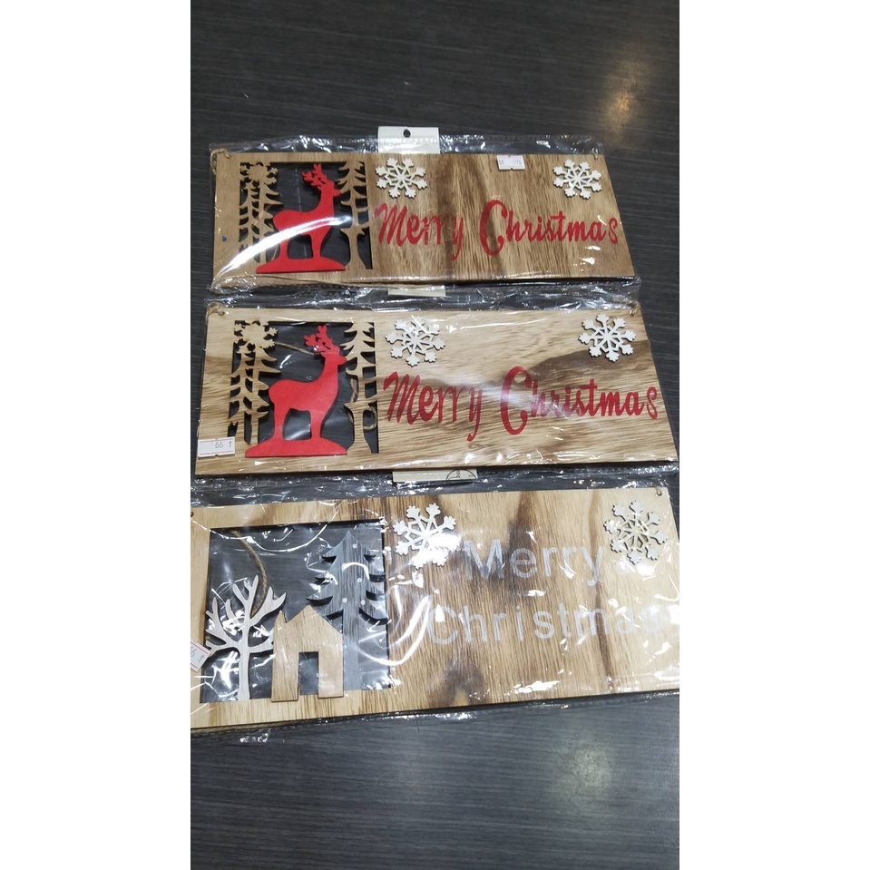 【台灣現貨速發】聖誕門掛 木片掛飾 聖誕節 木質 門牌 掛飾 門飾 | 裝飾