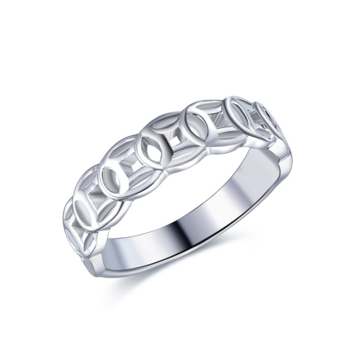 (4334) ANY JEWERLRY - R6888 9 Coins Ring(尺寸可選)