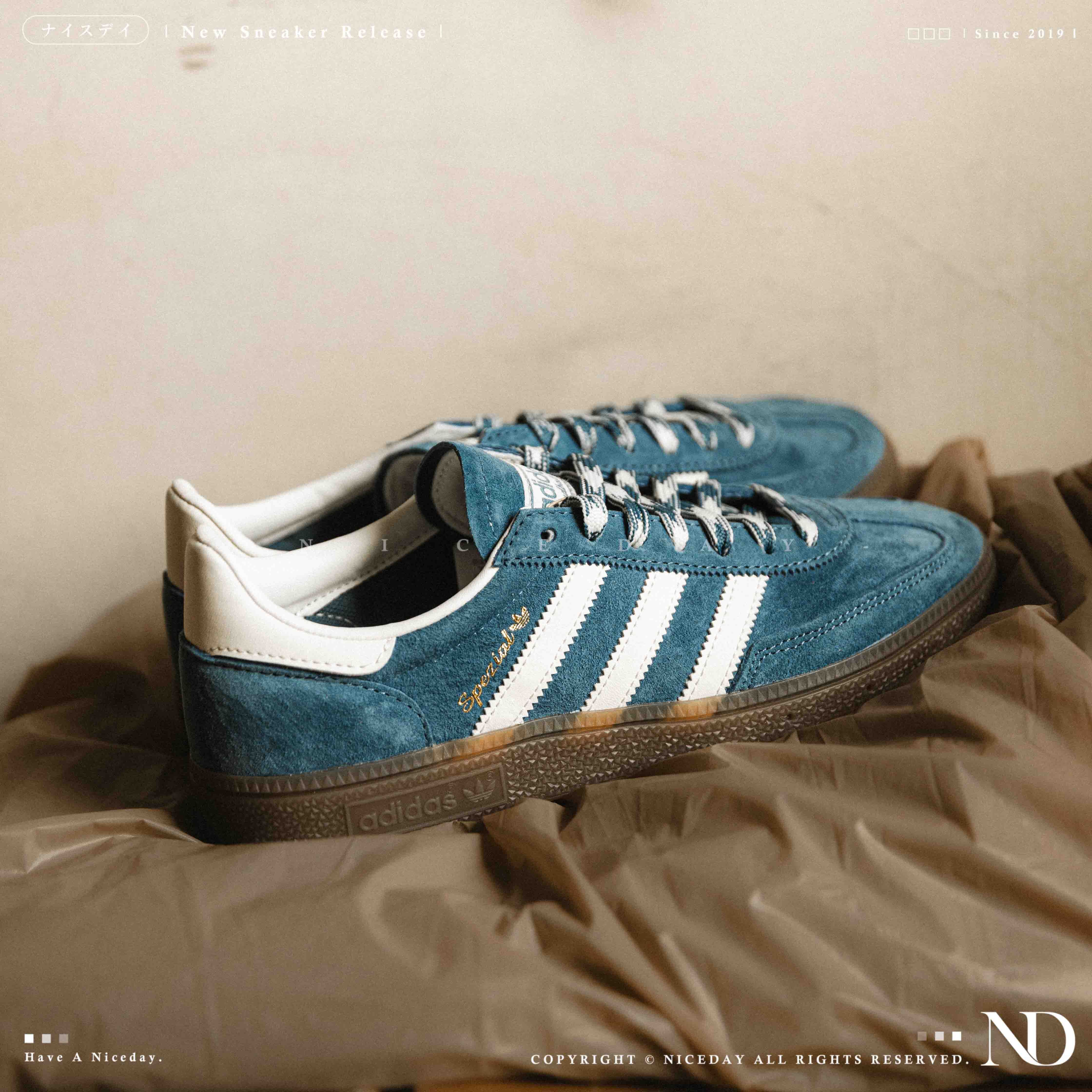 NICEDAY 現貨 Adidas Handball Spezial 藍色 寶藍色 水藍 麂皮 焦糖底 休閒鞋 德訓鞋 滑板 復古 KI5941