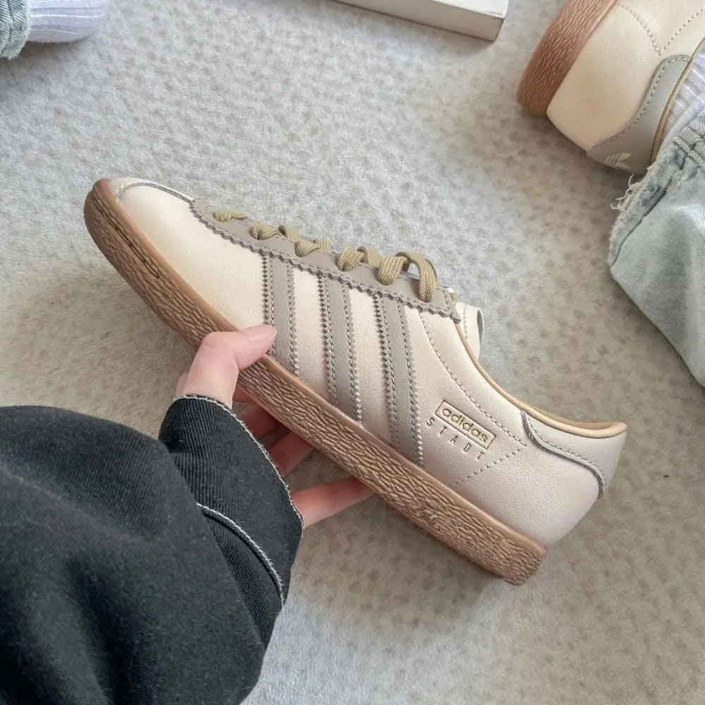 ADIDAS ORIGINALS STADT 粉杏淡奶茶  大地色 焦糖底