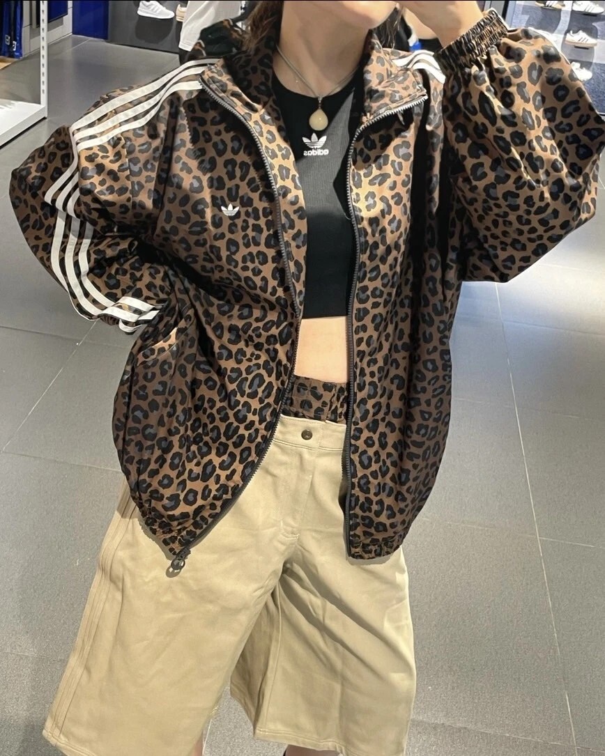 【預購/現貨】Adidas 豹紋 立領 夾克外套 JW7301