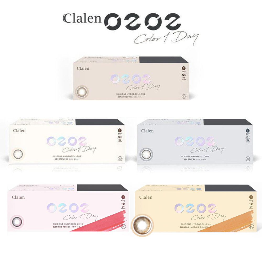 Clalen O2O2 1 Day 美瞳 日拋 彩色 隱形眼鏡 30片
