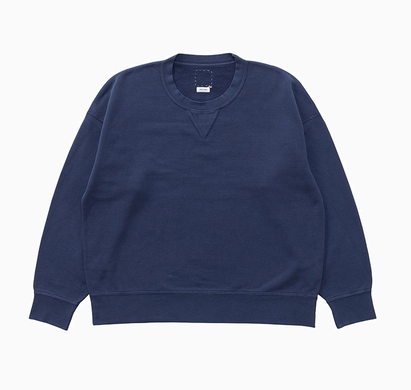 9/8 RE-STOCK: VISVIM 2025 JUMBO SB SWEAT L/S DMGD - NAVY PRE ORDER ITEM (預訂中)