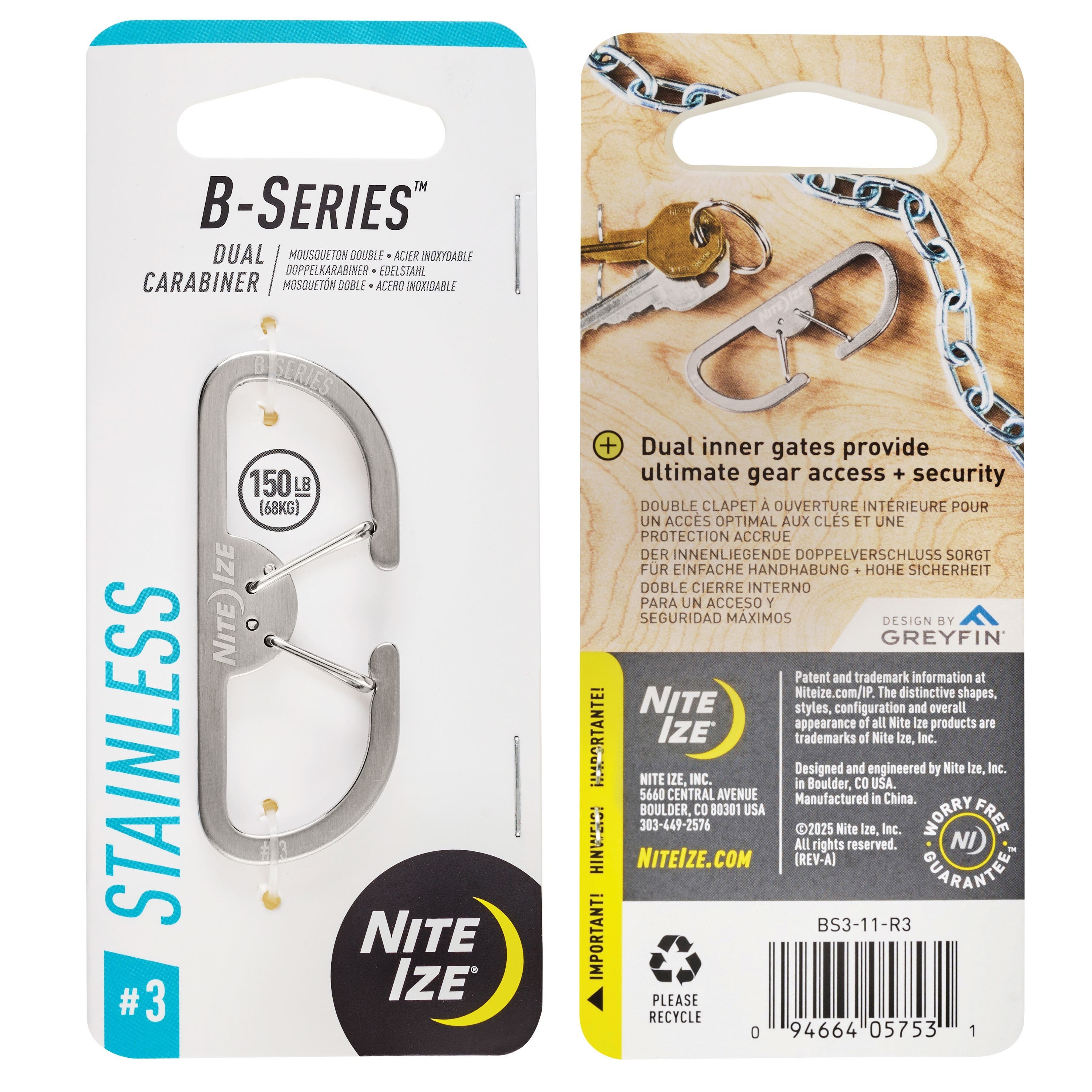 Nite Ize B-Series™ Dual Carabiner #3 B型扣