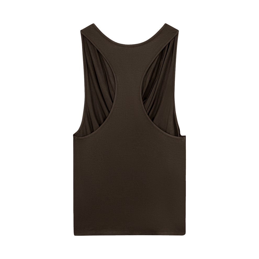 LUSIVE｜垂墜閃星亮片背心 Draped Sequin‑Star Tank (Brown)