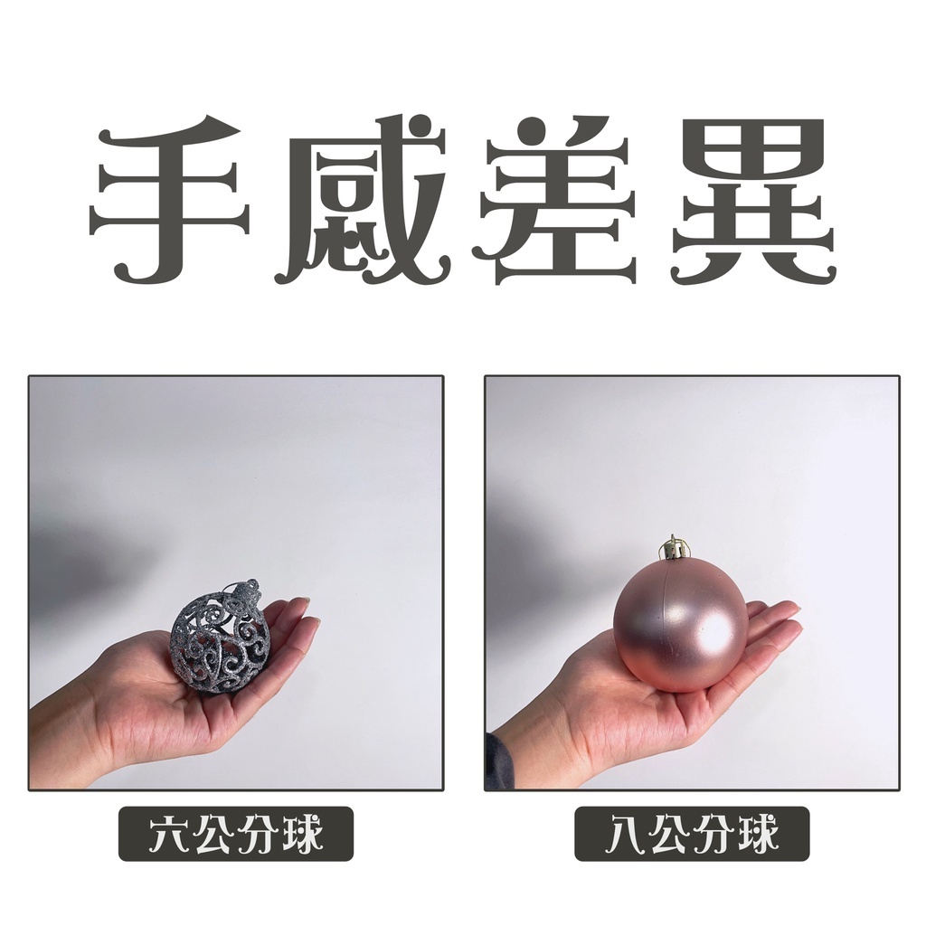 【台灣現貨速發】聖誕節 電鍍球 聖誕樹掛飾 聖誕球｜三件組｜6-8公分 一盒6個