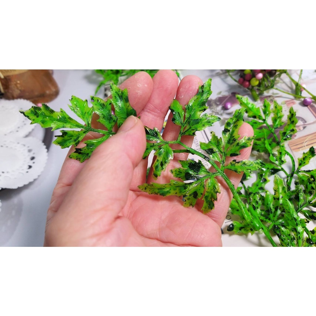 【台灣現貨速發】人造植物斑點葉片*一包6片30元*************