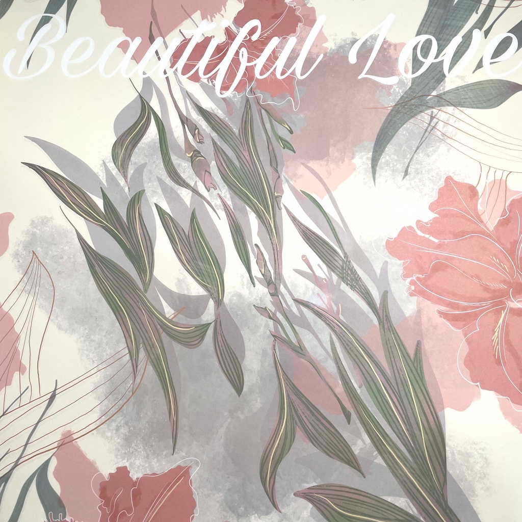 【台灣現貨速發】包裝紙 鳶尾花 beauful love 畫布包裝紙 花束包裝 拍照 展示