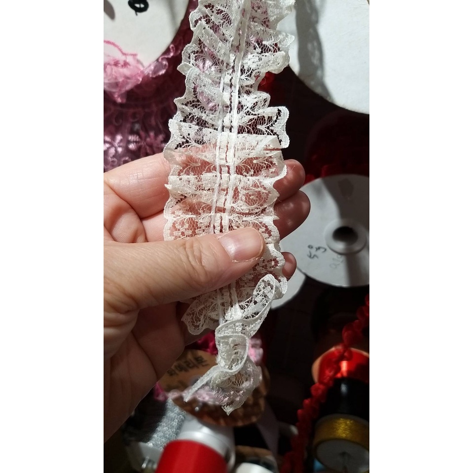 【台灣現貨速發】雙邊蕾絲 蕾絲 ins風 蕾絲緞帶｜零售一呎｜蕾絲 手作材料 花邊蕾絲 緞帶 材料