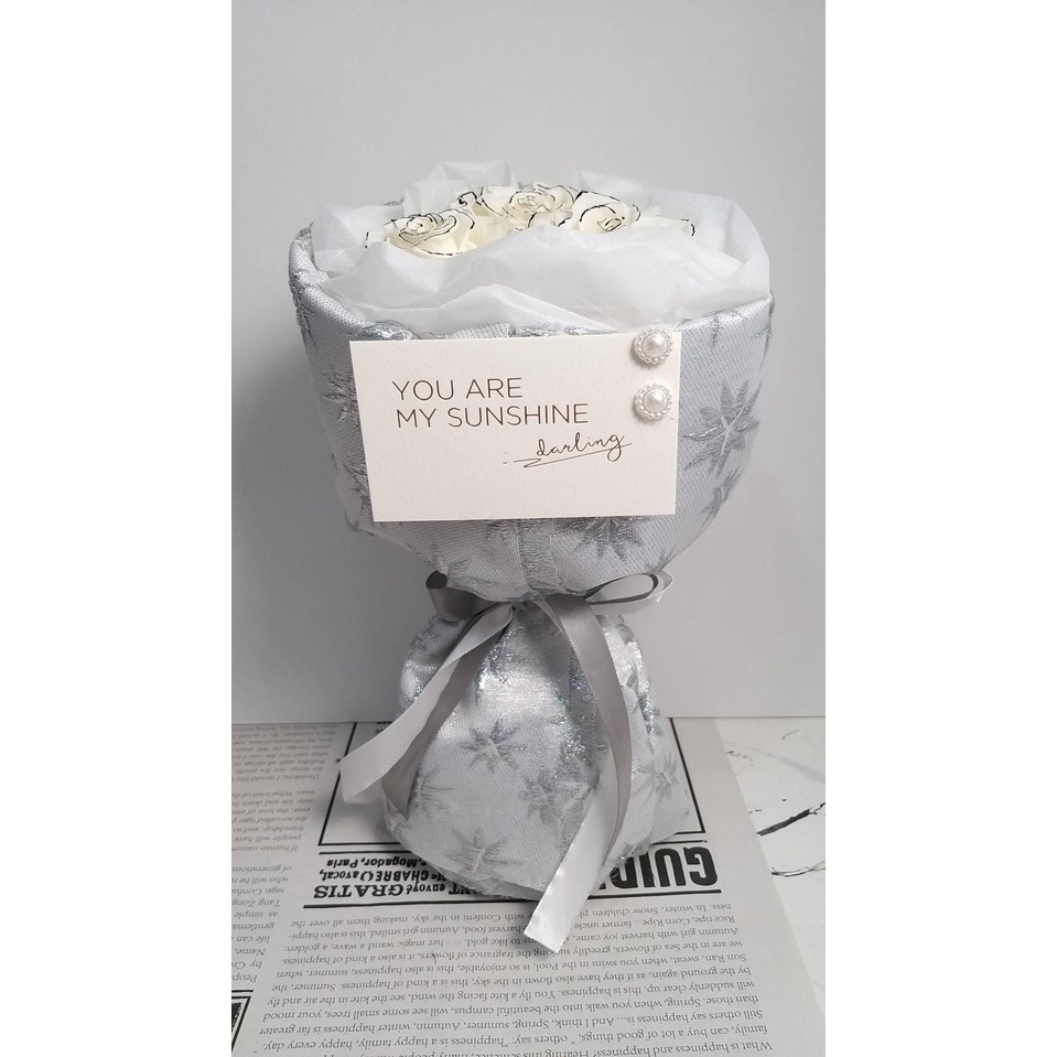 【台灣現貨速發】小香風 蔥布 包花束 布藝包裝紙