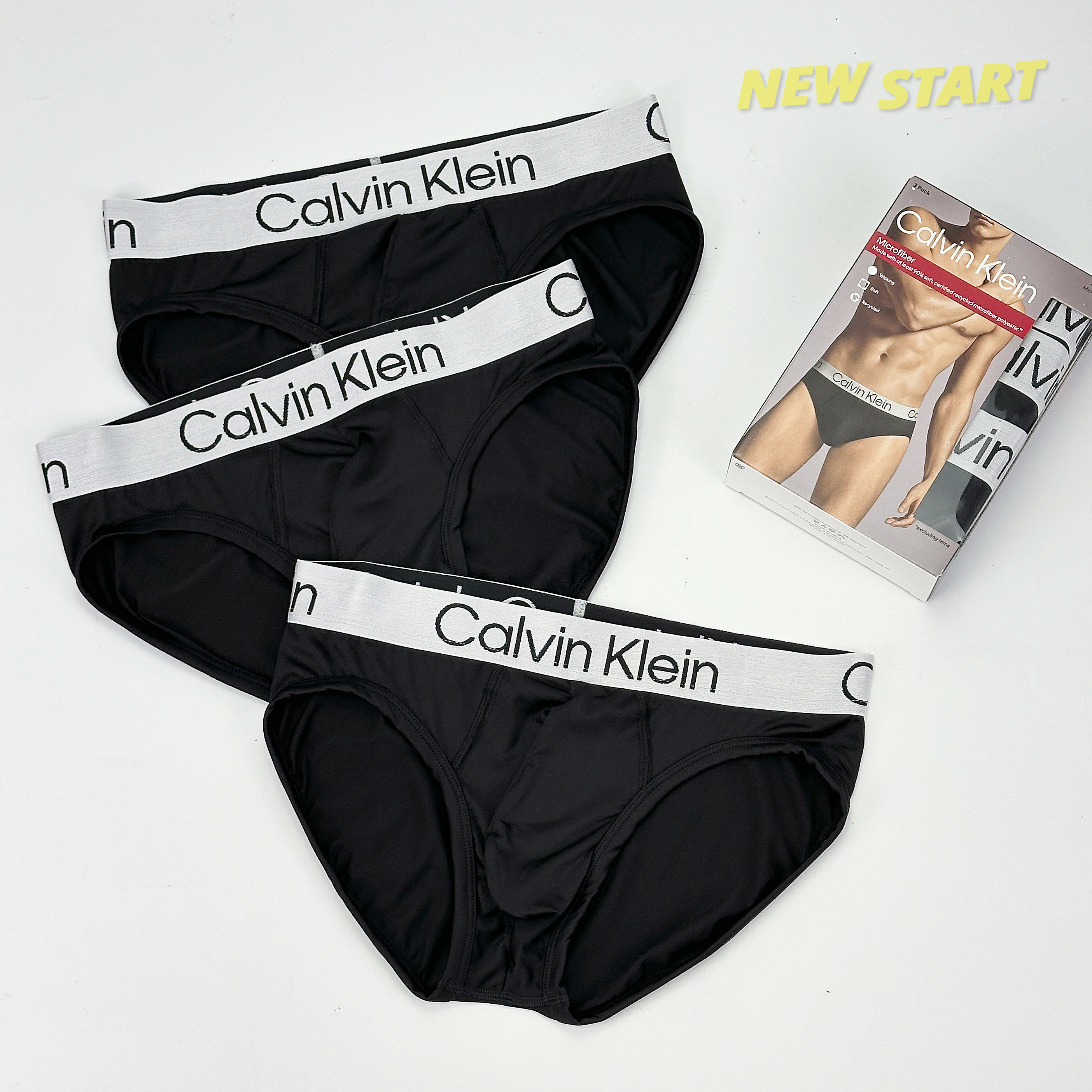 Calvin Klein CK 大字母 彈力 涼感 三角褲 三件組 男生內褲