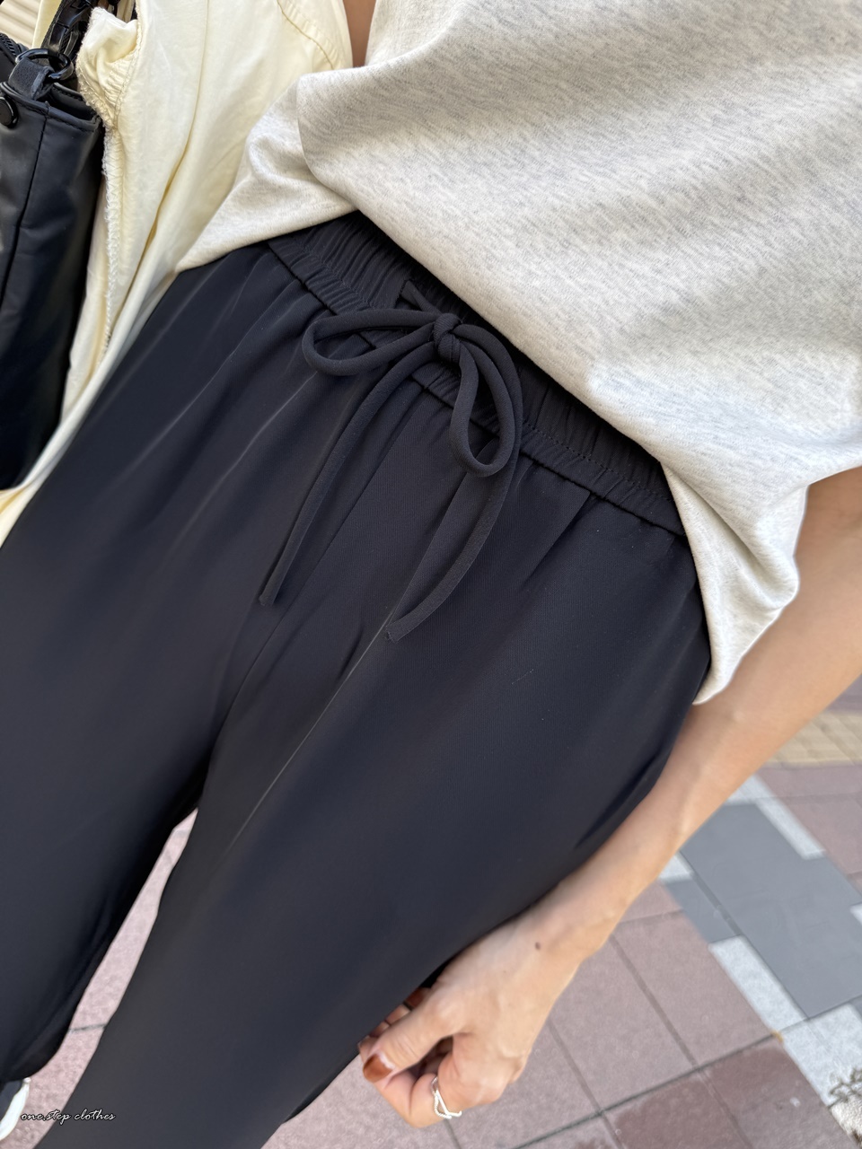 正韓挺版super顯瘦綁帶紗質褲