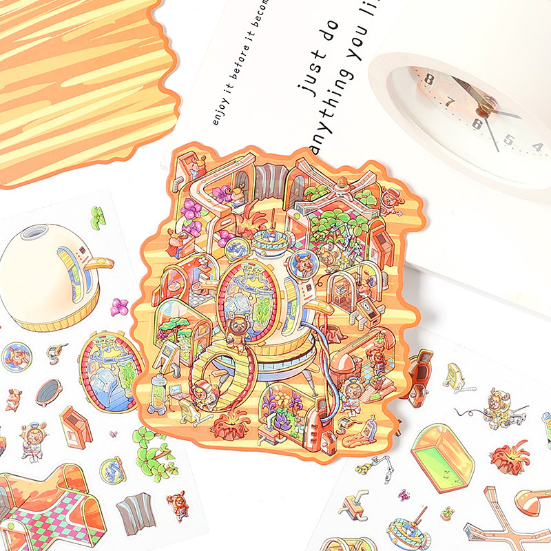 Fun Fair Market Scenery Stickers