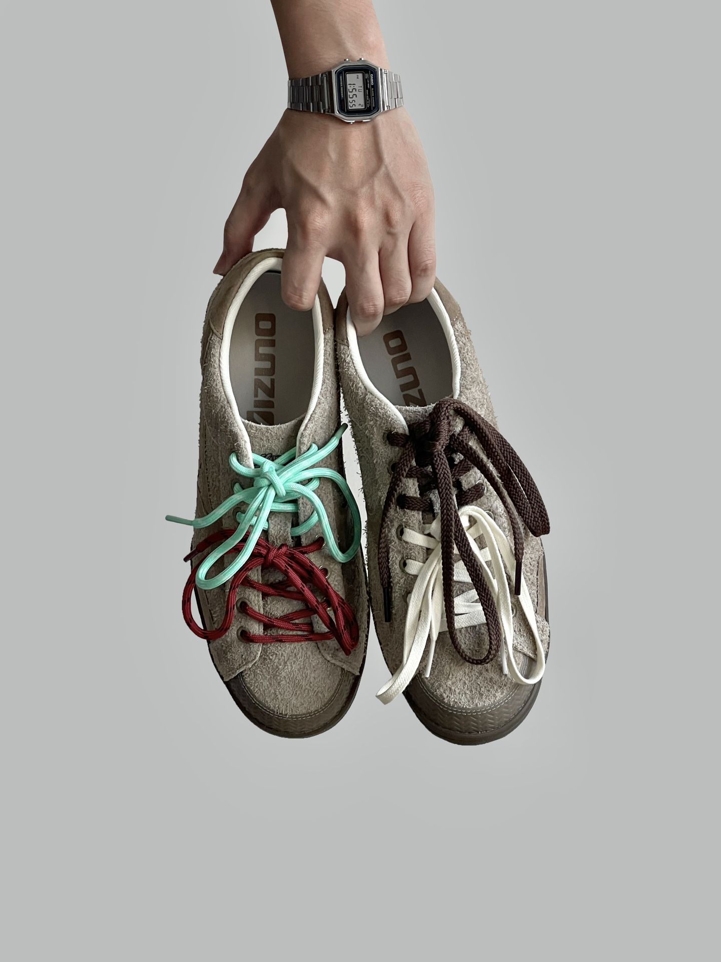 代購-Mizuno CT CLUB 麂皮復古 撞色 薄底 板鞋 栗絨咖 男女同款