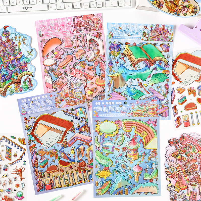 Magic World Creative Large Scene Stickers