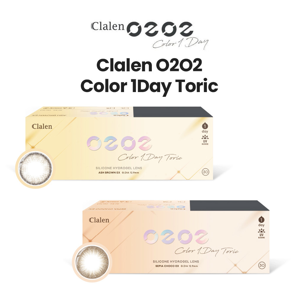 Clalen O2O2 Toric 散光 1 Day 美瞳 日拋 彩色 隱形眼鏡 30片