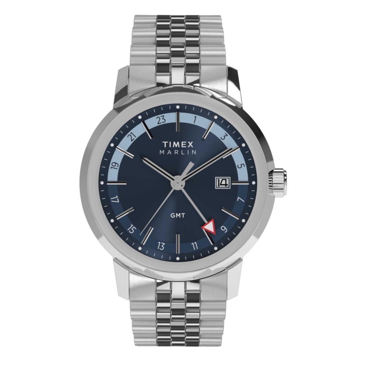 Timex Marlin® Quartz GMT 40mm Stainless Steel Bracelet Watch TW2Y47600