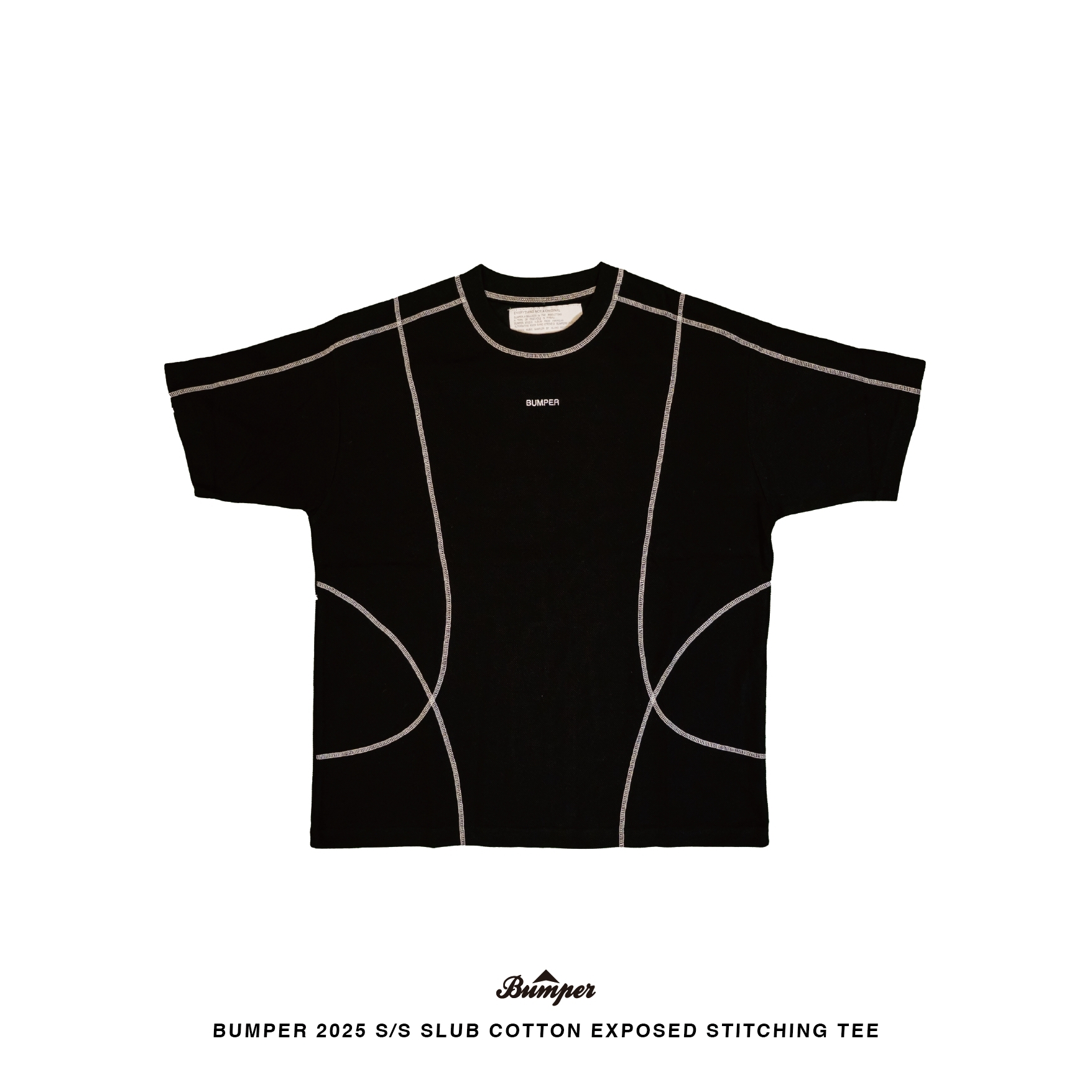 BUMPER 25SS 珠蒂棉考克割線TEE