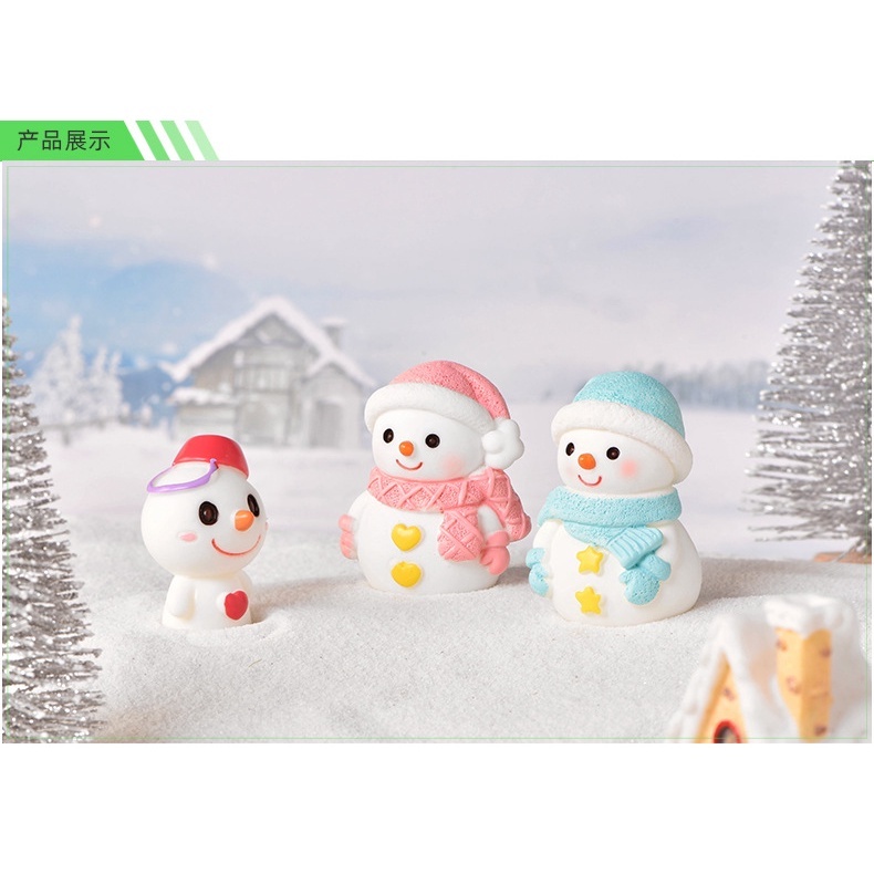 【台灣現貨速發】聖誕節 雪人｜聖誕節 公仔 多肉植物 迷你園藝 盆栽裝飾 微景觀擺件 造景裝飾公仔