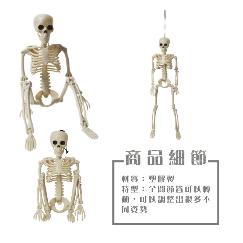 【台灣現貨速發】萬聖節 骷髏 骨架 骨頭｜萬聖節 嚇人玩具 玩具 掛飾 白骨