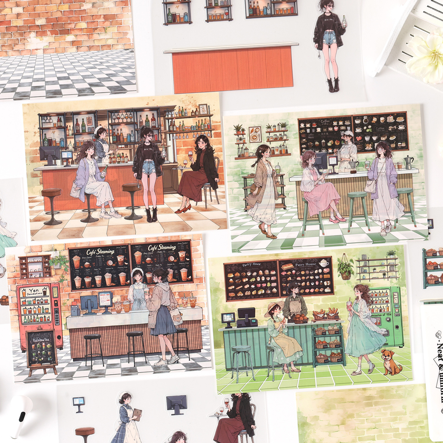 Afternoon Glow Series Matte Scene Stickers