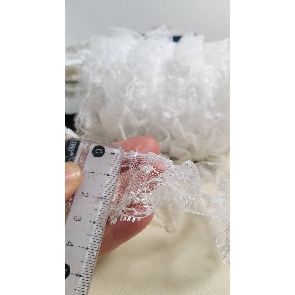 【台灣現貨速發】3公分半車波浪蕾絲裙｜零售一呎｜蕾絲 手作材料 花邊蕾絲 緞帶 材料