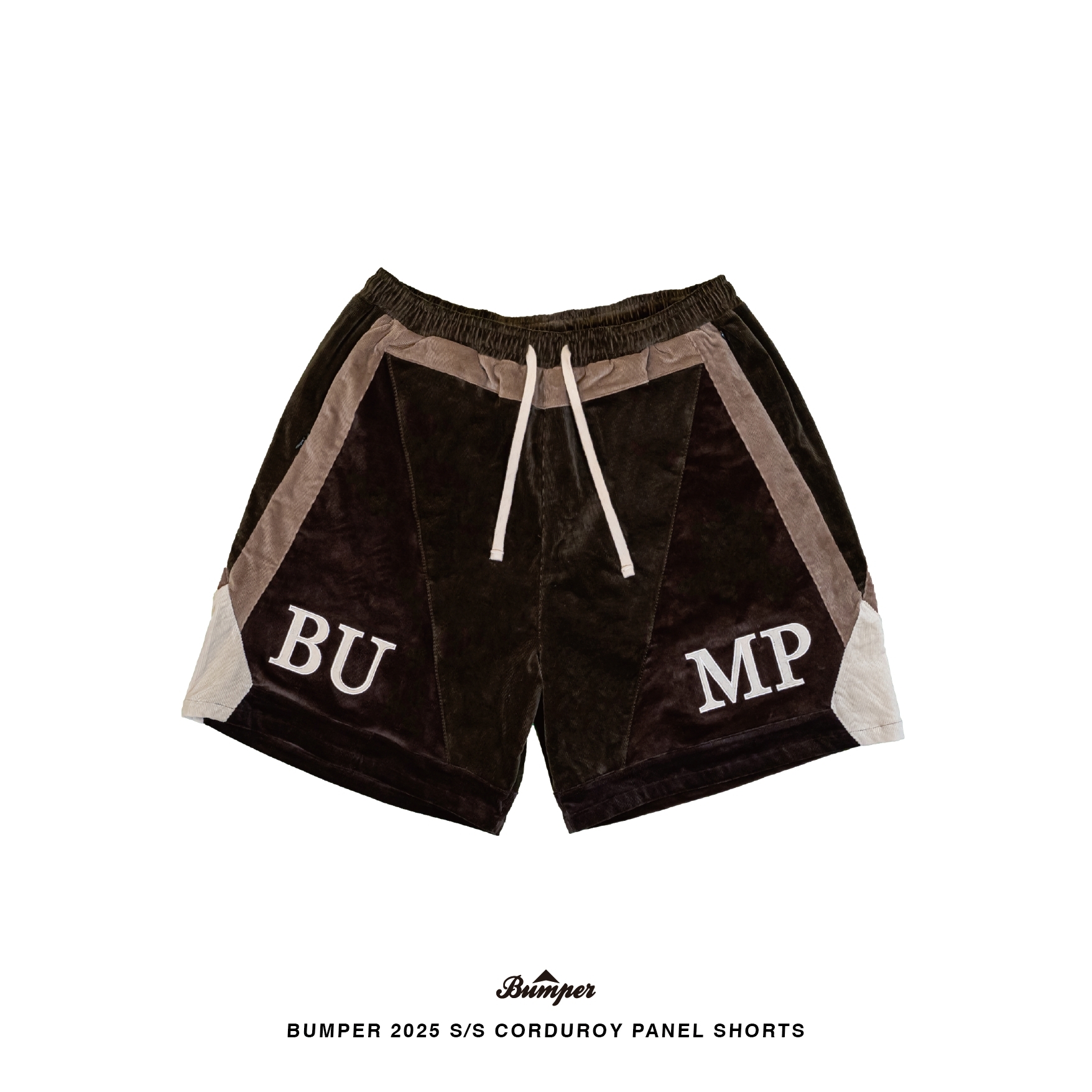 BUMPER 25SS 燈芯絨拼接短褲