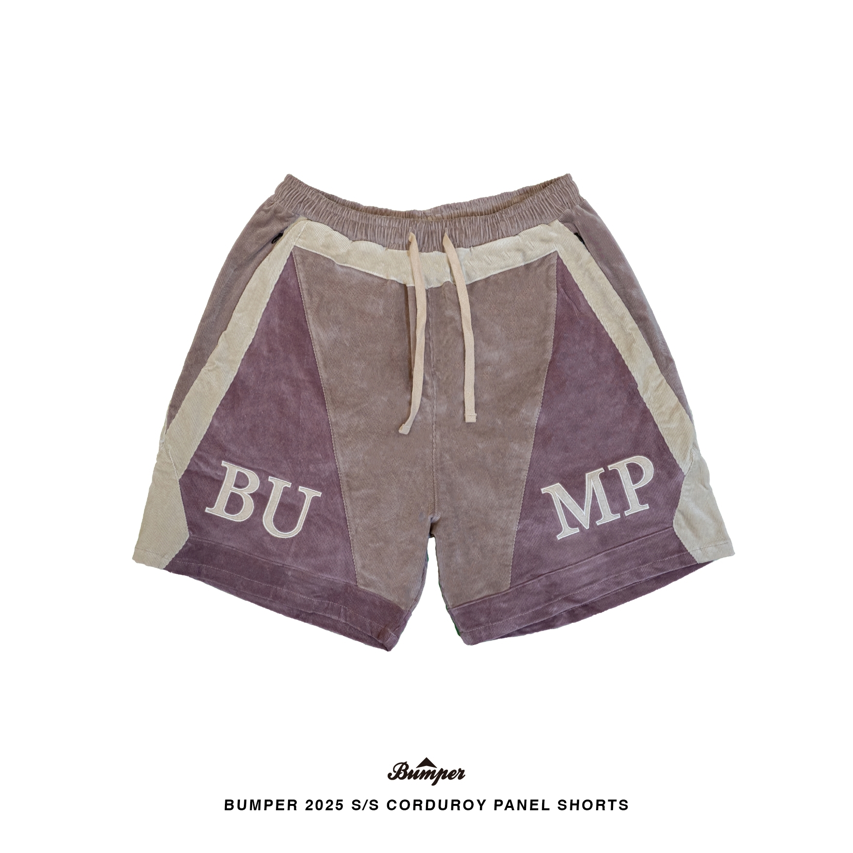 BUMPER 25SS 燈芯絨拼接短褲