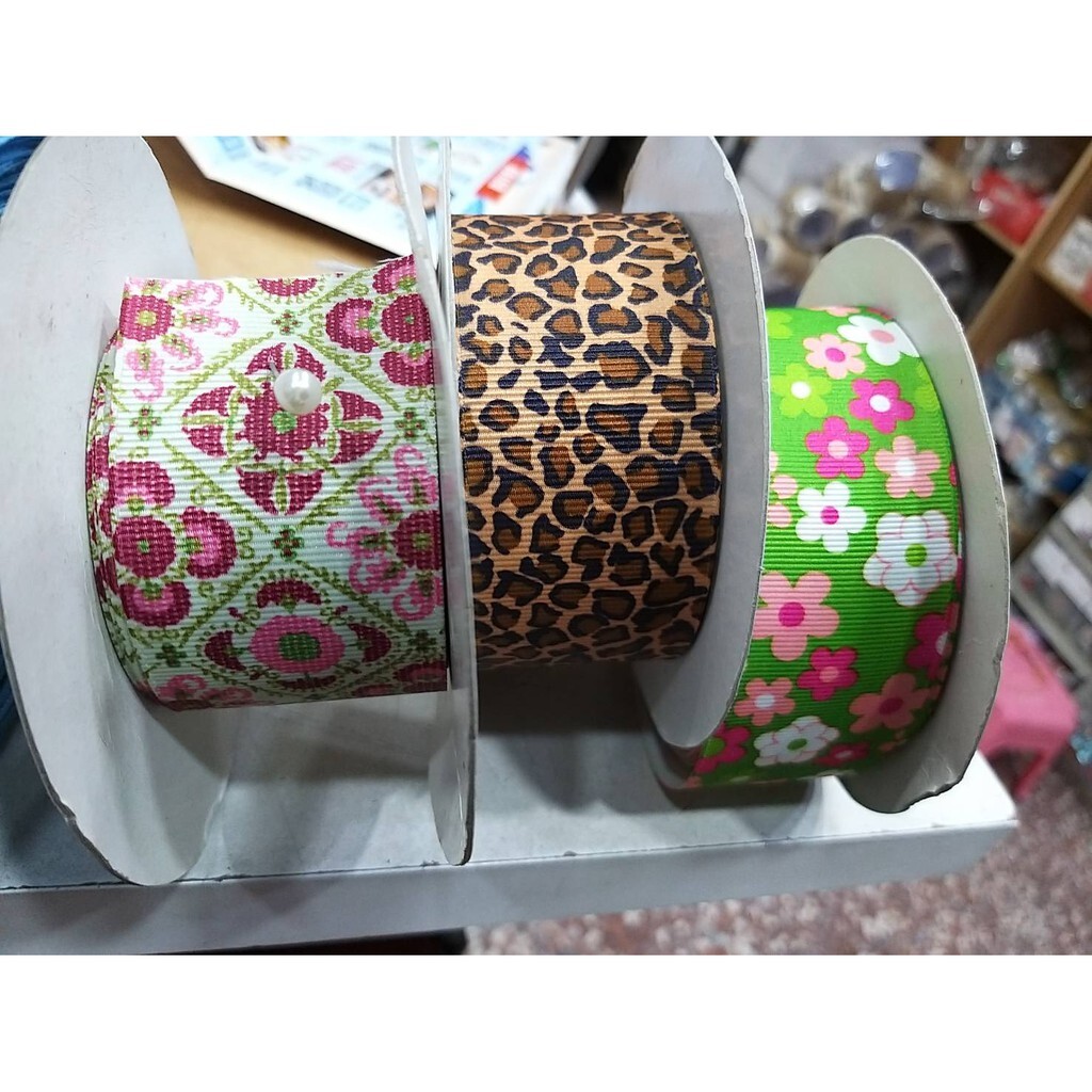 【台灣現貨速發】4公分花樣羅紋带 羅紋緞帶 緞帶 花紋緞帶 | 一份10尺30元