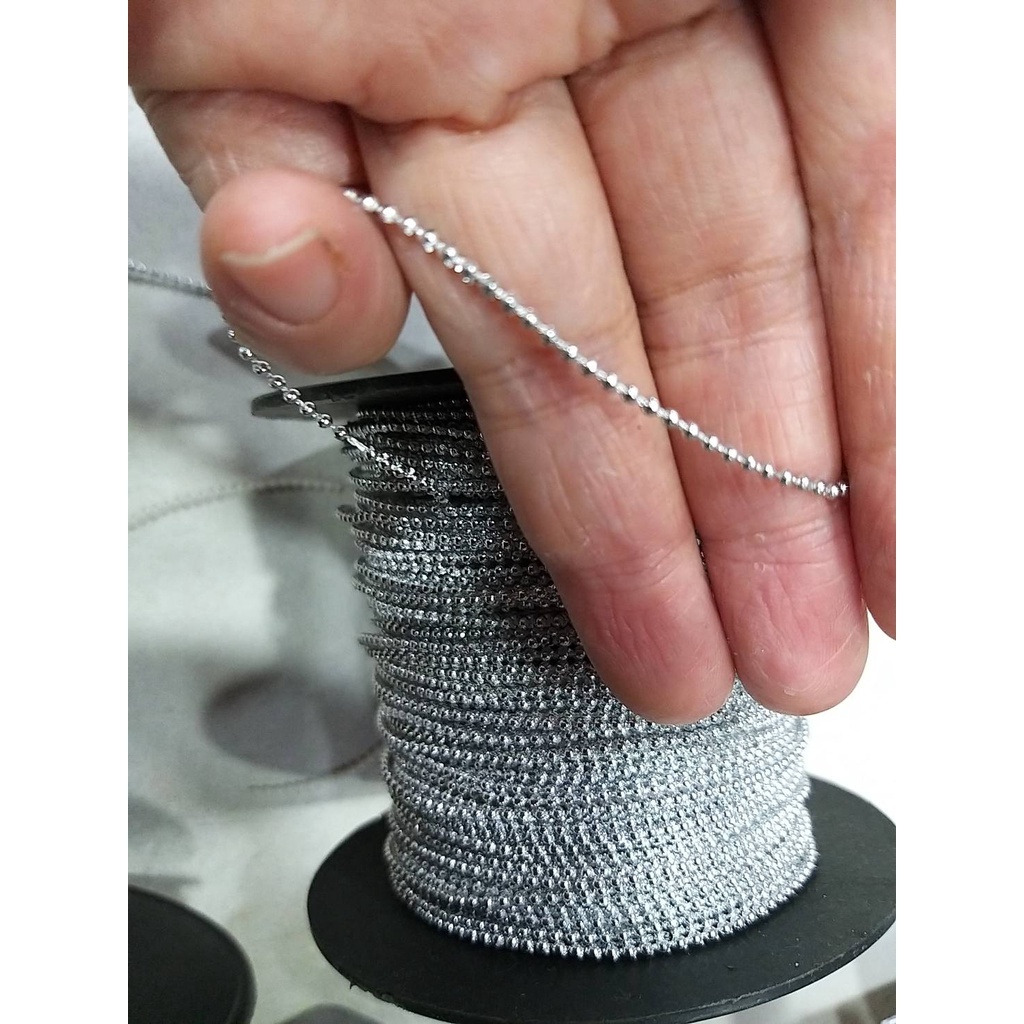 【台灣現貨速發】1mm珍珠練 珠鏈｜零售一呎｜珠鍊 珠珠 材料