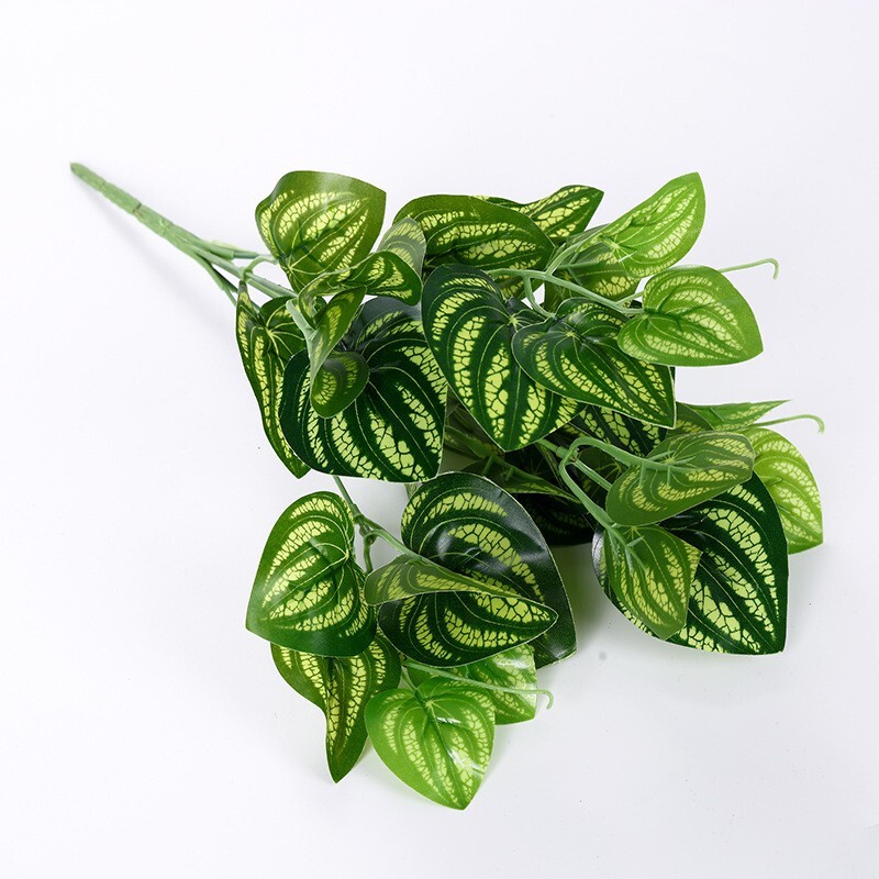【台灣現貨速發】綠色條紋西瓜葉｜仿真 人造花 人造仿真植物 創意仿真植物 裝飾