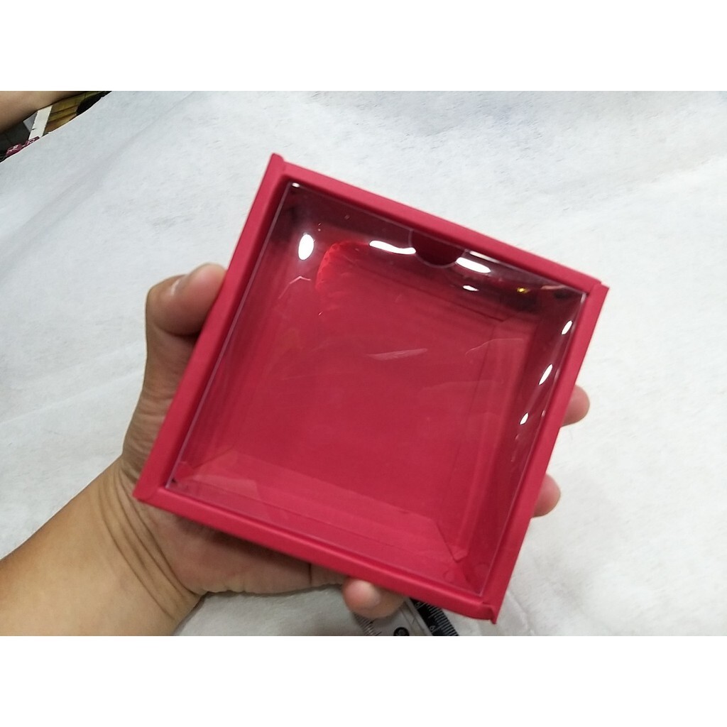 【台灣現貨速發】透明視窗盒 中四方｜12*12*5.5公分｜上透明視窗牛皮紙盒 乾花盒 西點盒