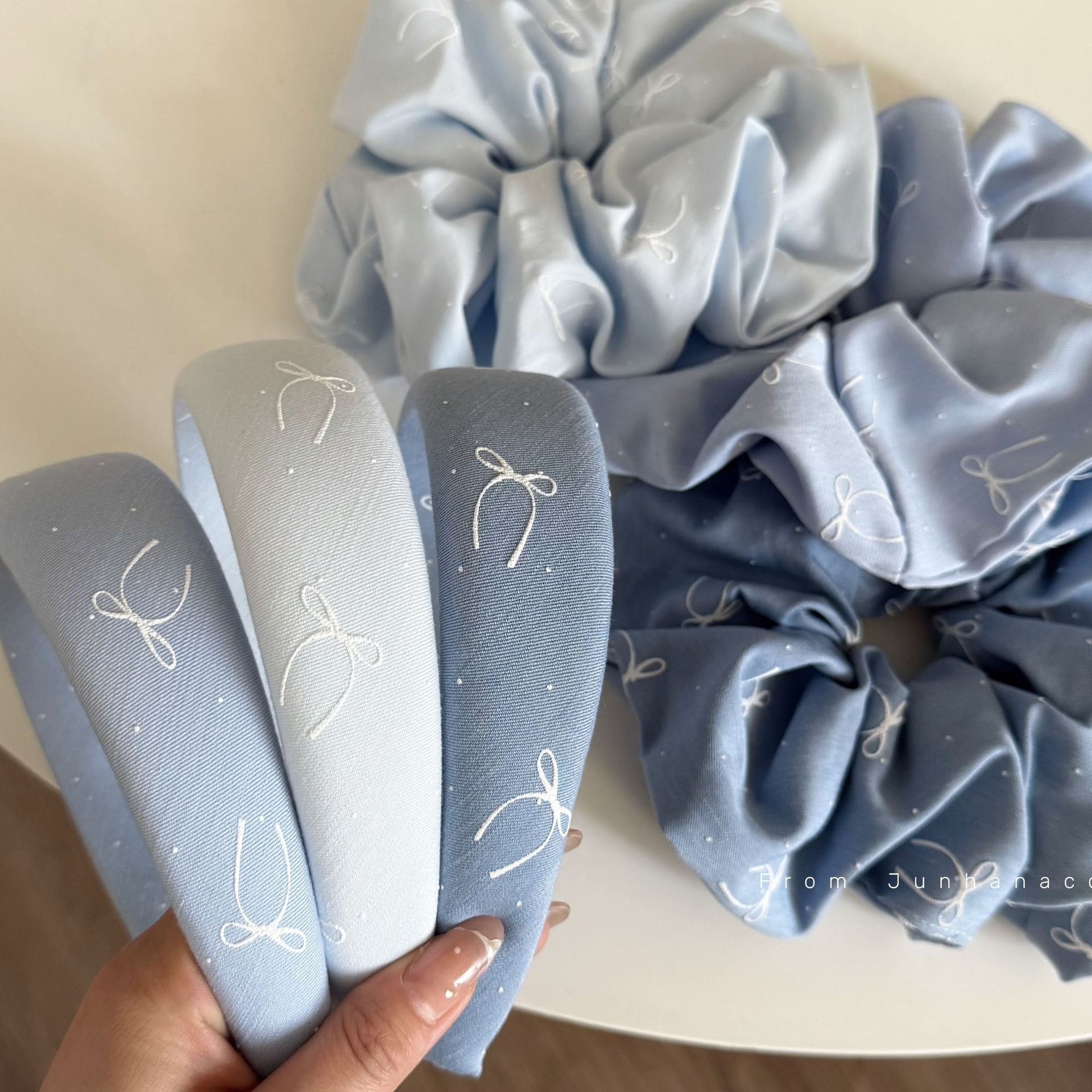 [2 FOR RM10] Sea Salt Blue Bow Wide Headband