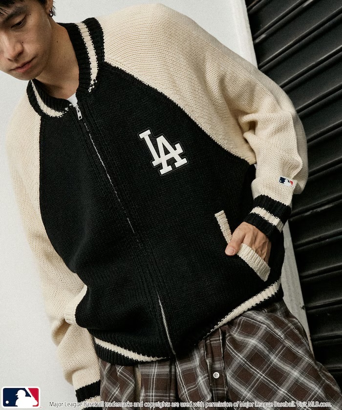【日本限定】 MLB 別注限定款 定製拉鍊針織開衫