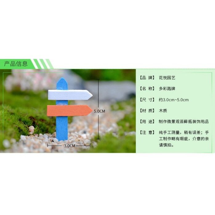 【台灣現貨速發】小路標｜公仔 多肉植物 迷你園藝 盆栽裝飾 微景觀擺件 造景裝飾公仔