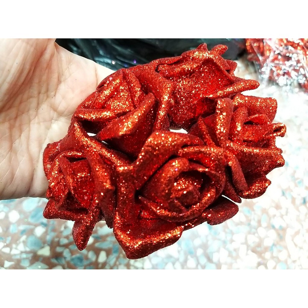 【台灣現貨速發】全蔥亮粉PE玫瑰花｜仿真玫瑰 ＰＥ玫瑰