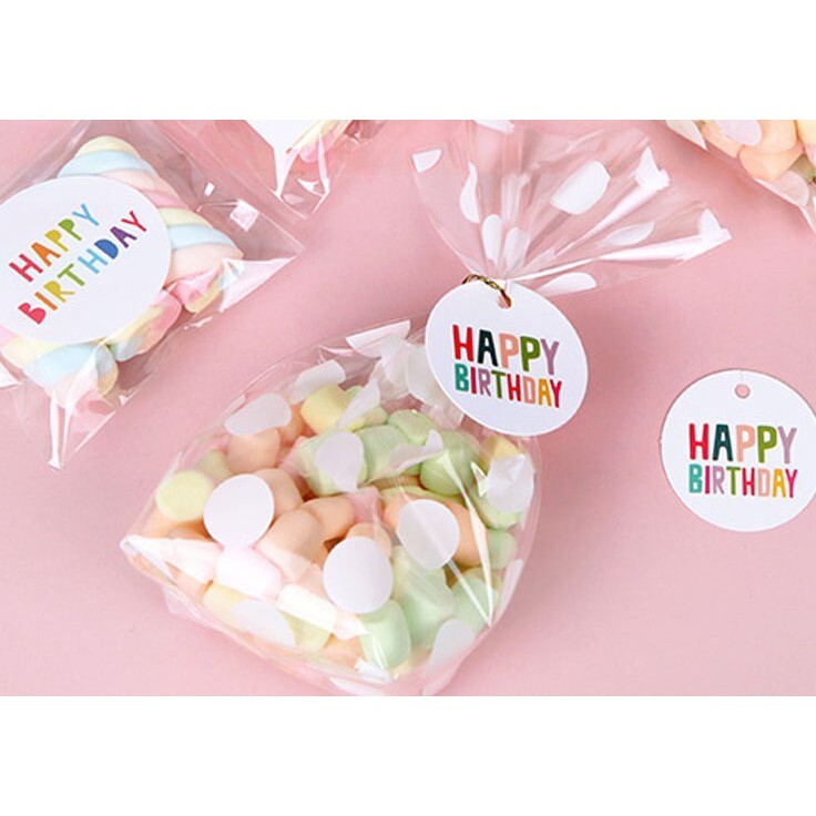 【台灣現貨速發】50*個1元--小物手作//生日禮物(Happy  BIRTHDAY)小吊卡**生日小卡