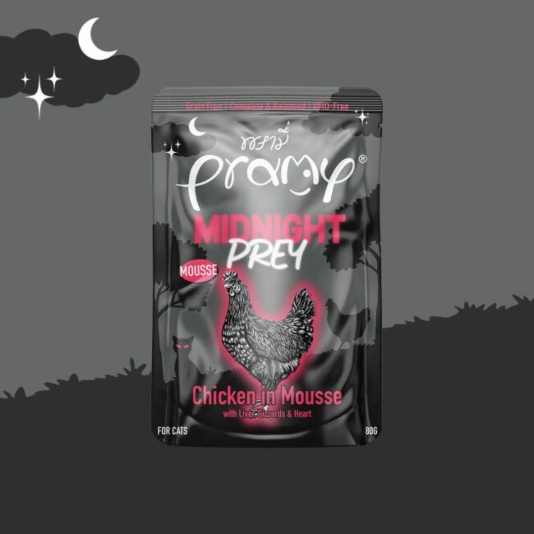 Pramy Midnight Prey 高湯貓主食濕糧包 - 鮮嫩雞肉 (慕絲) 80g (Exp: Mar-2027)