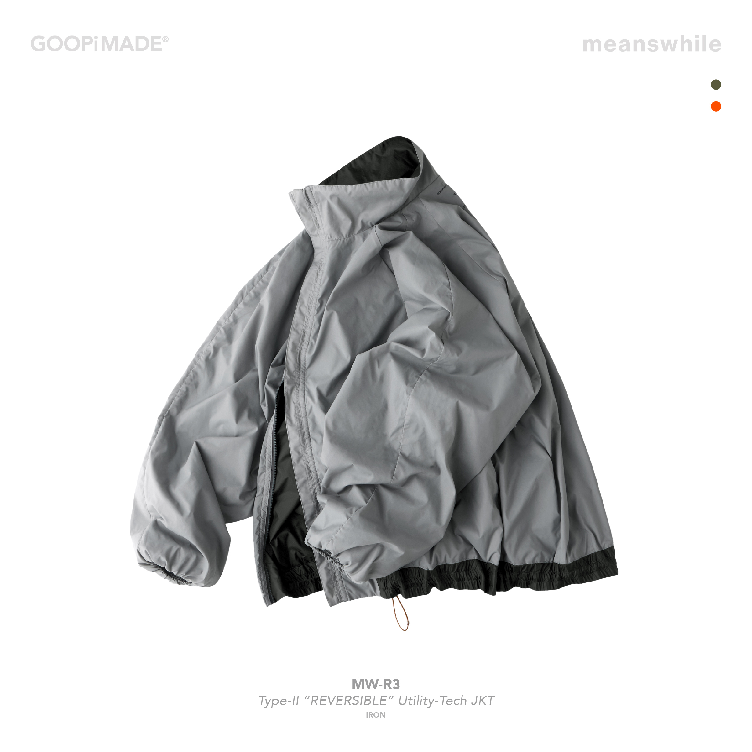 MW-R3” Type-II “REVERSIBLE” Utility-Tech JKT - Iron