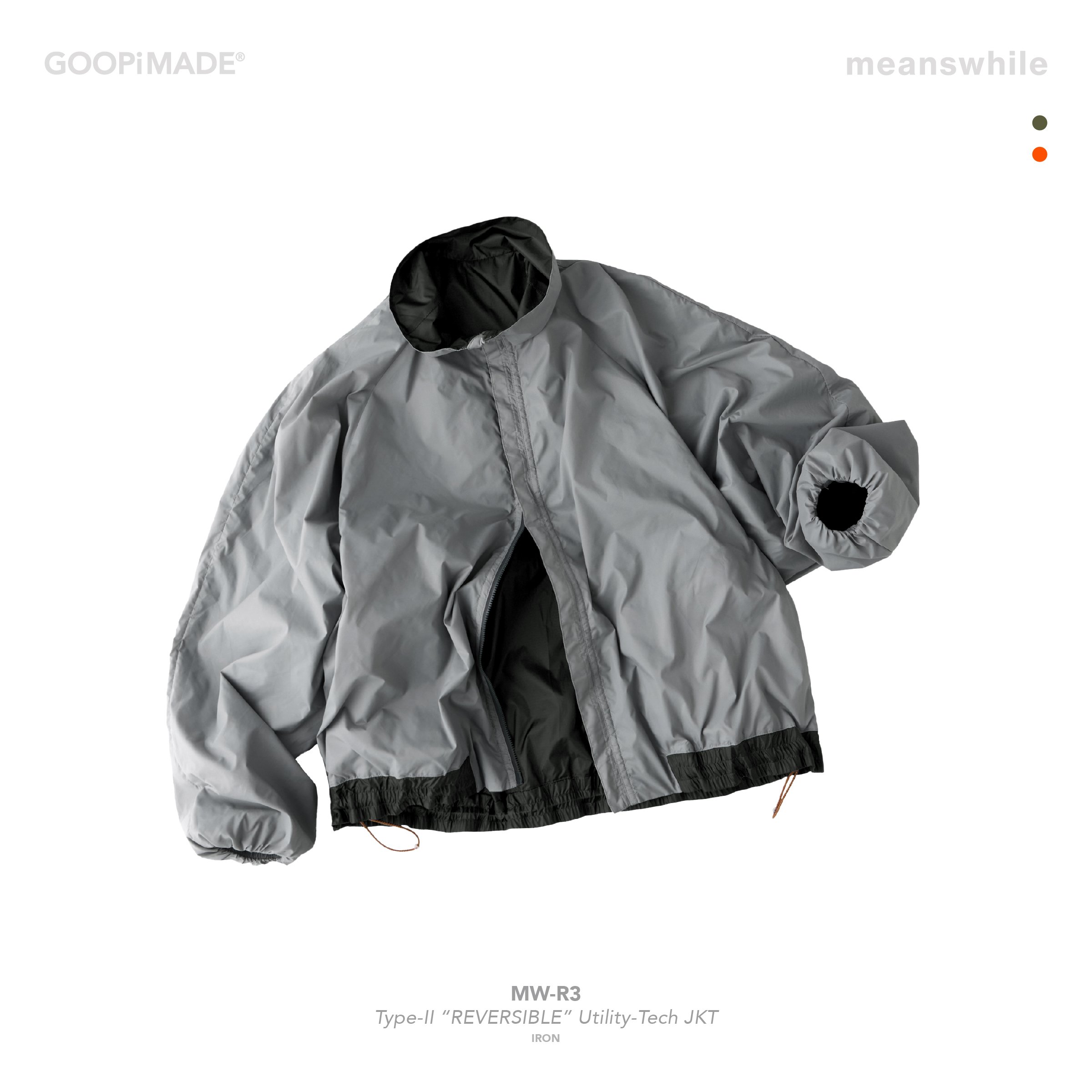 MW-R3” Type-II “REVERSIBLE” Utility-Tech JKT - Iron